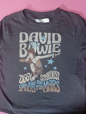 abercrombie kids black David Bowie Ziggy Stardust Graphic Tee